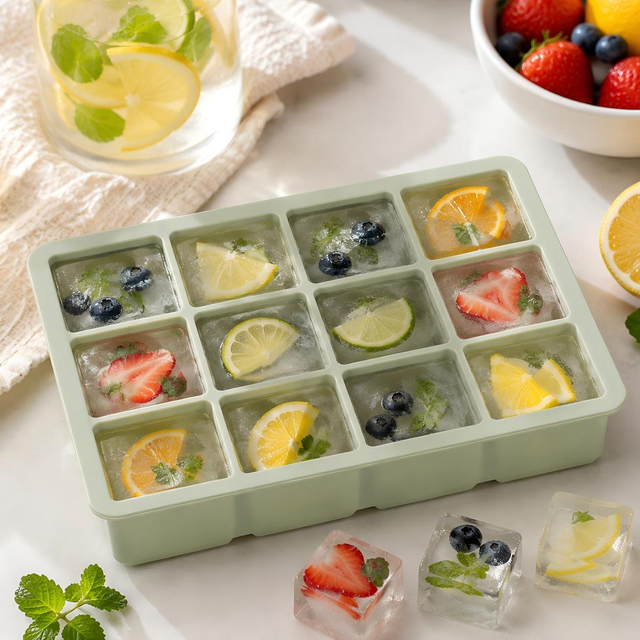 15 Cavity Silicone Ice Cube Tray