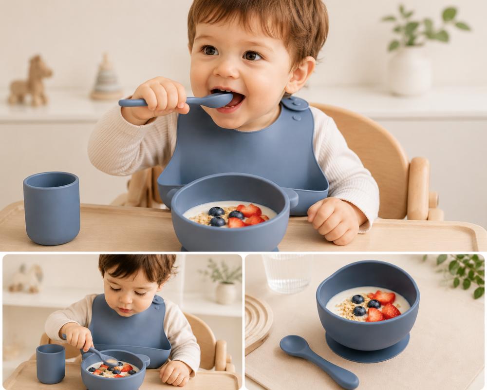silicone baby feeding set