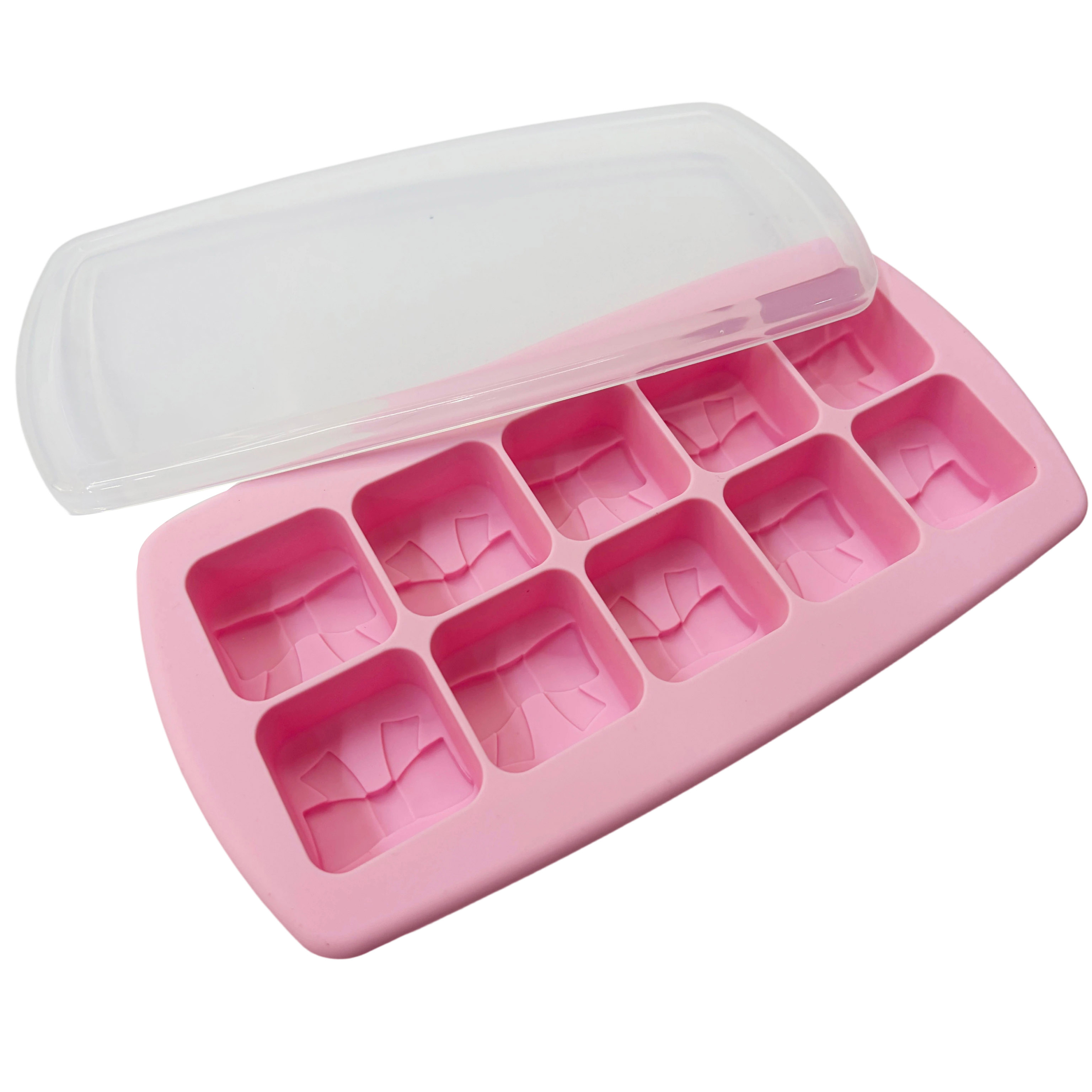 Bow Knot Pattern Ice Cube Tray With Cover