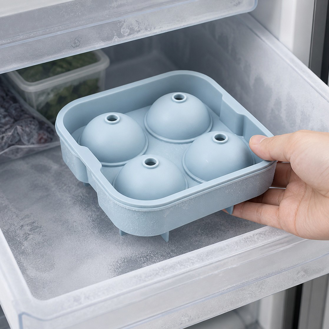 Silicone Large Round Ice Ball Mold Tray