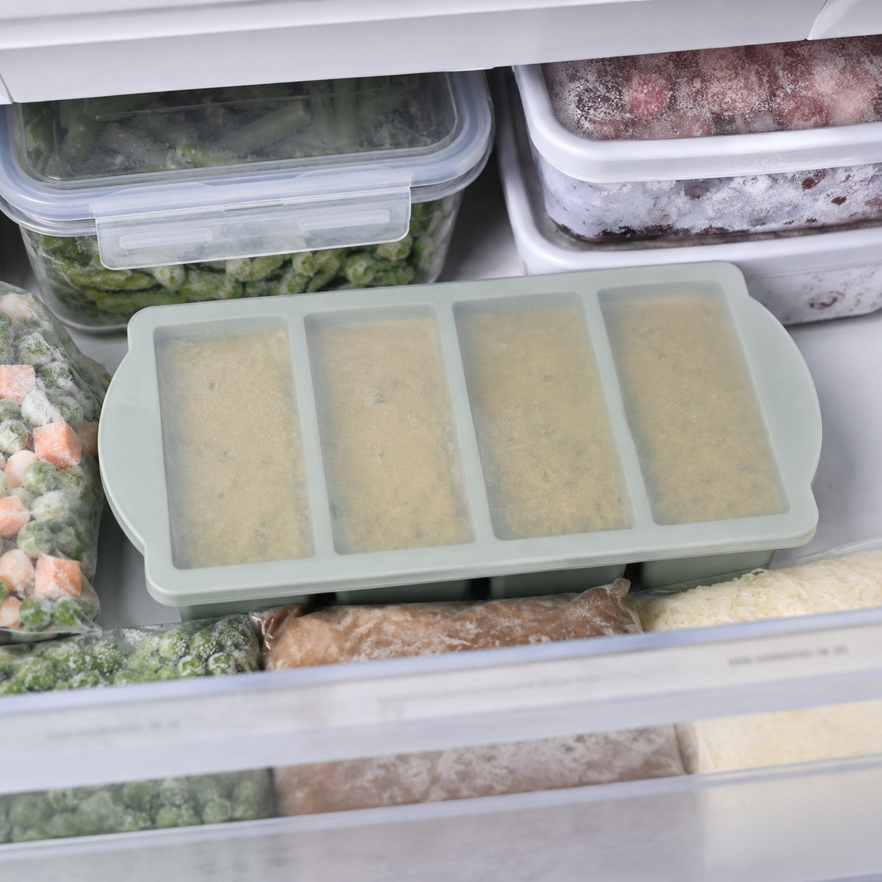 Ice Cube Tray With Lid And Bin