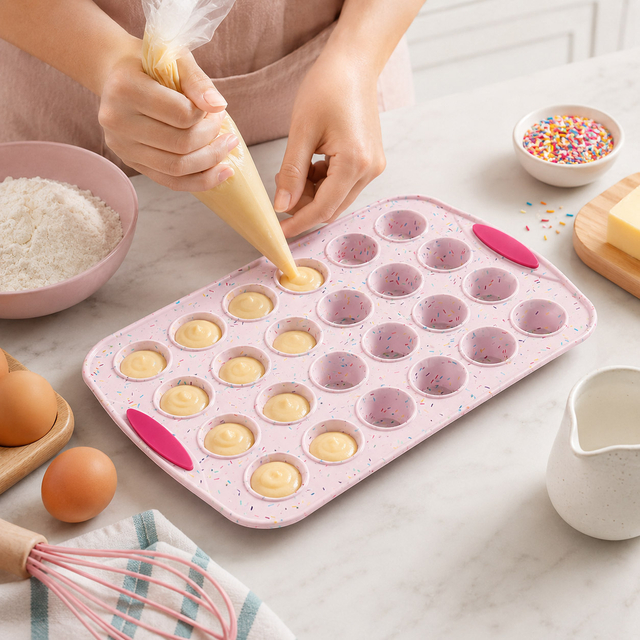 24 Cup Silicone Mini Muffin Pan