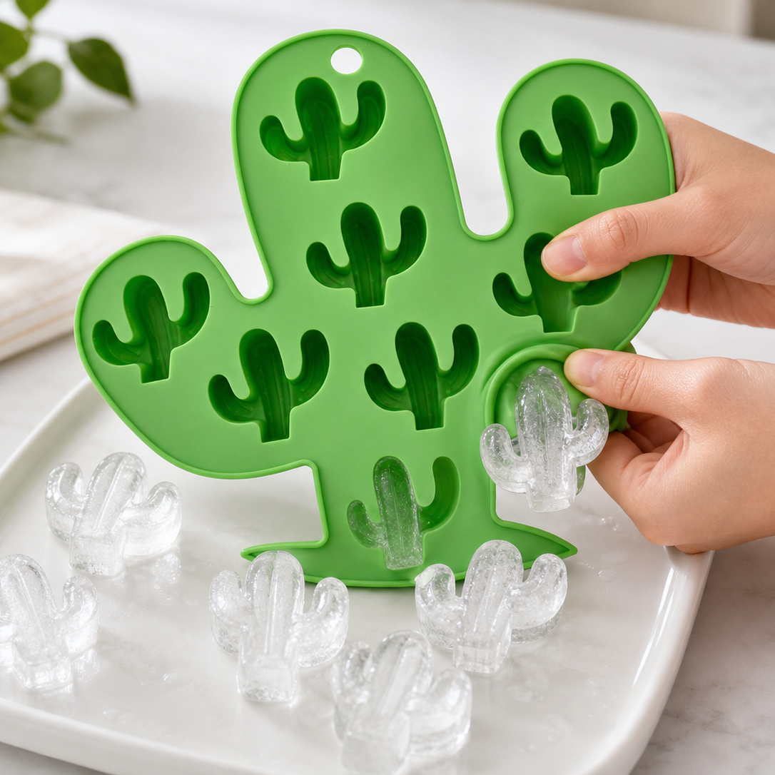 Silicone Cactus Ice Cube Mold Tray