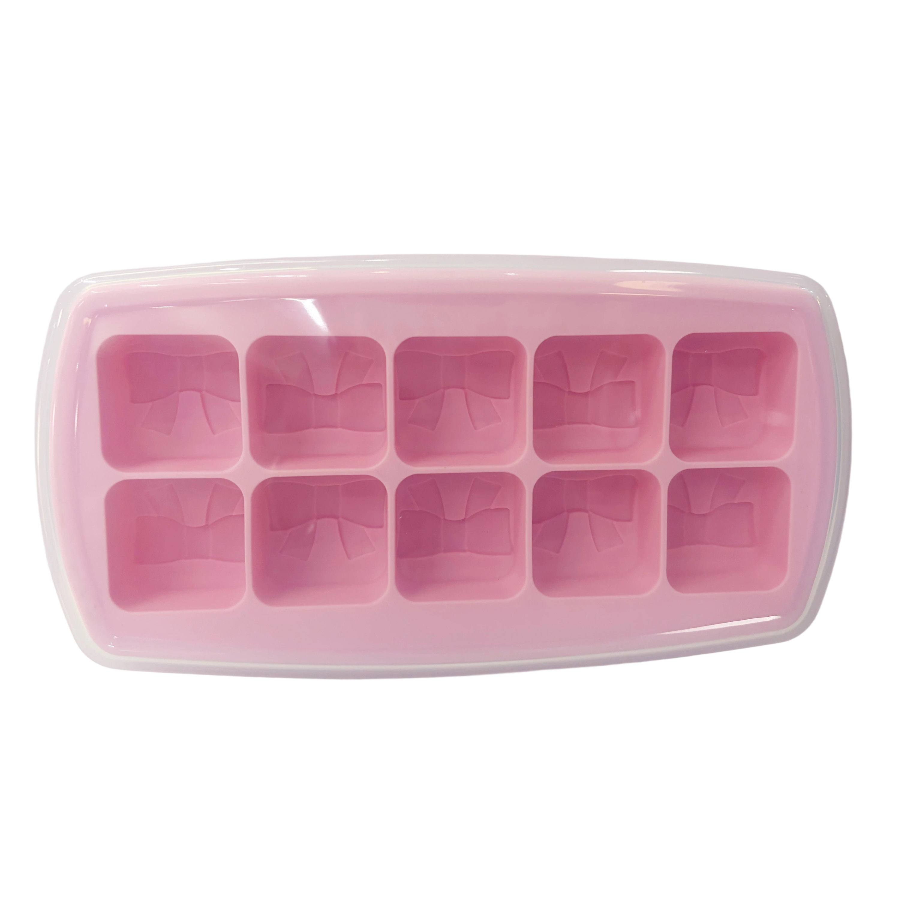 Bow Knot Pattern Ice Cube Tray With Cover