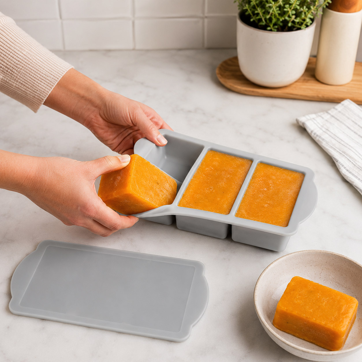 Silicone Ice Cube Trays With Lids