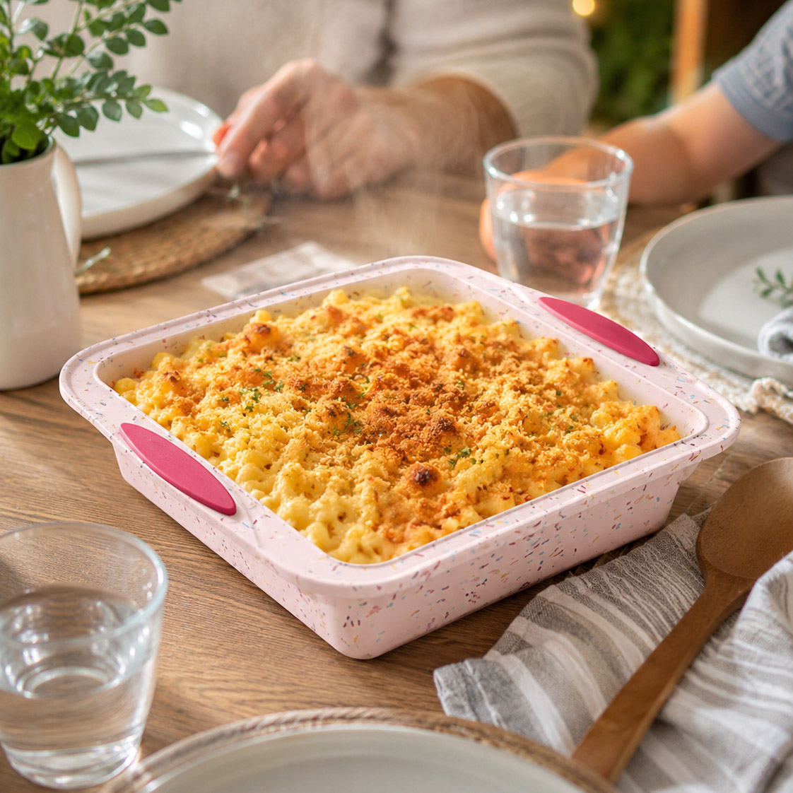 Non Stick Square Silicone Baking Pan With Handles