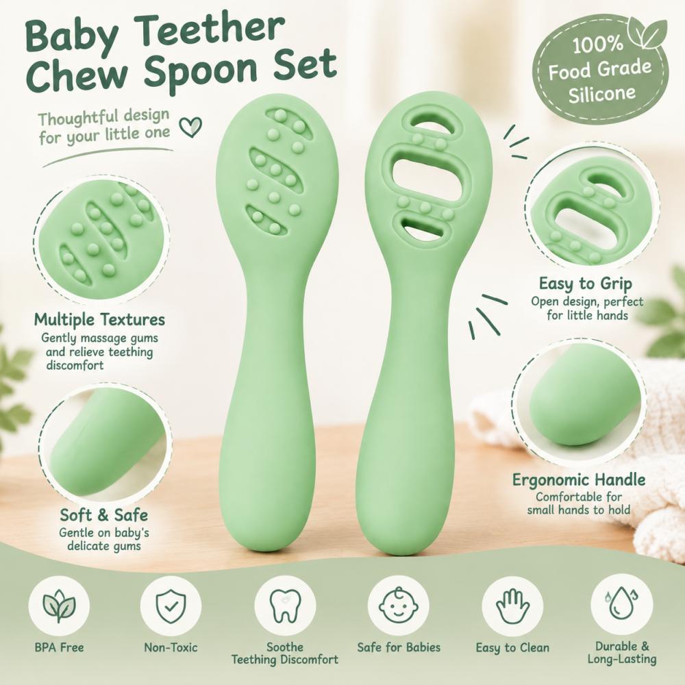 Silicone Baby Training Spoon