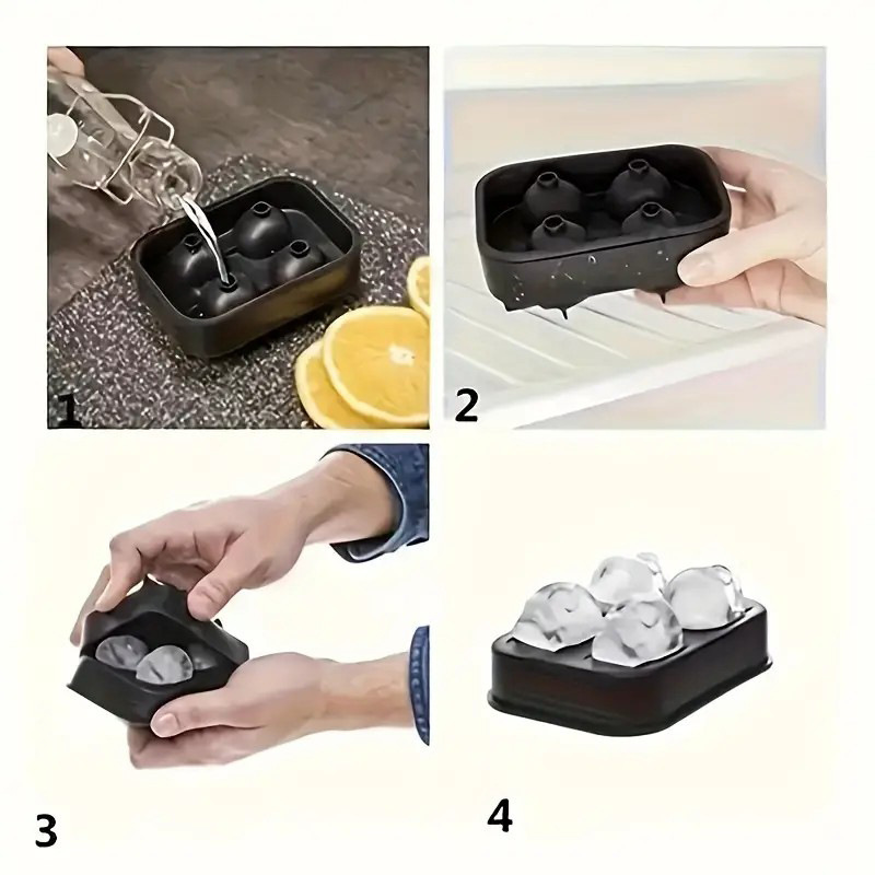3D Skull Ice Ball Maker Mold with Lid