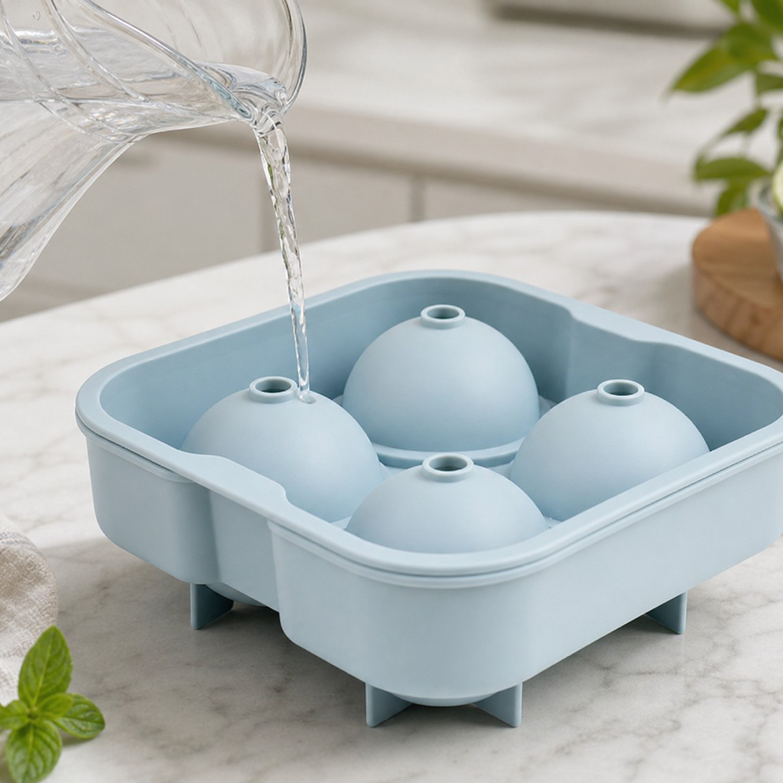 Silicone Large Round Ice Ball Mold Tray