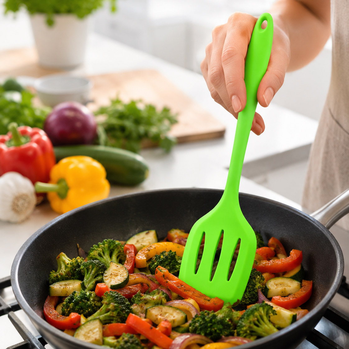 Silicone Slotted Turner Spatula