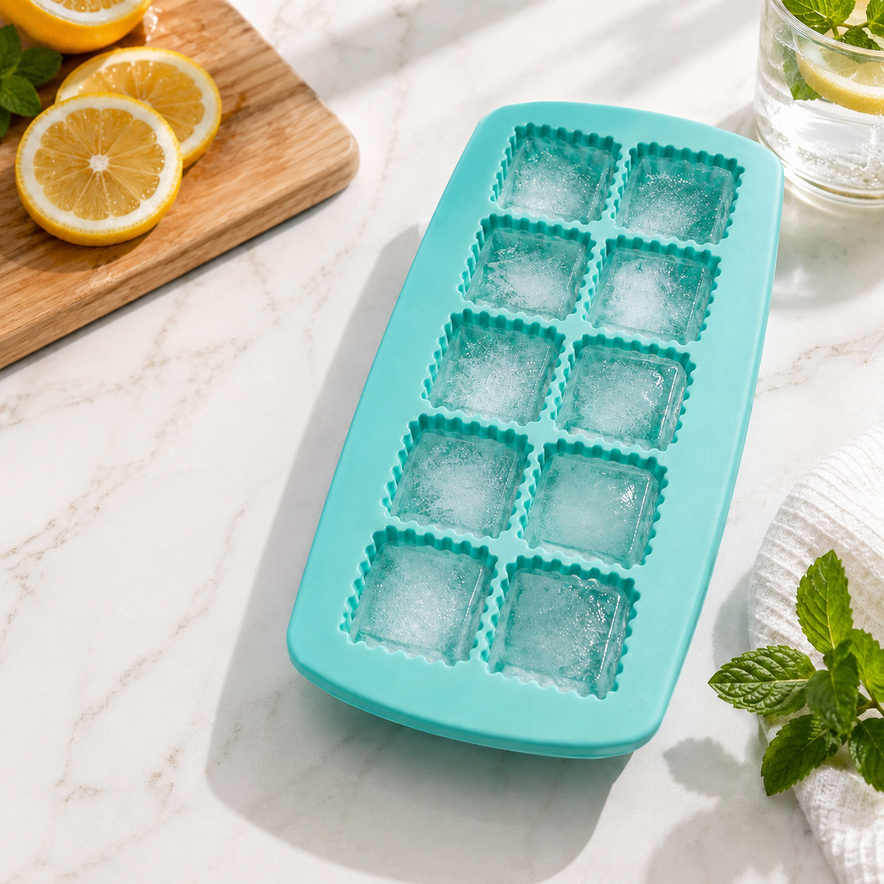 Ice Tray For Freezer With Lid