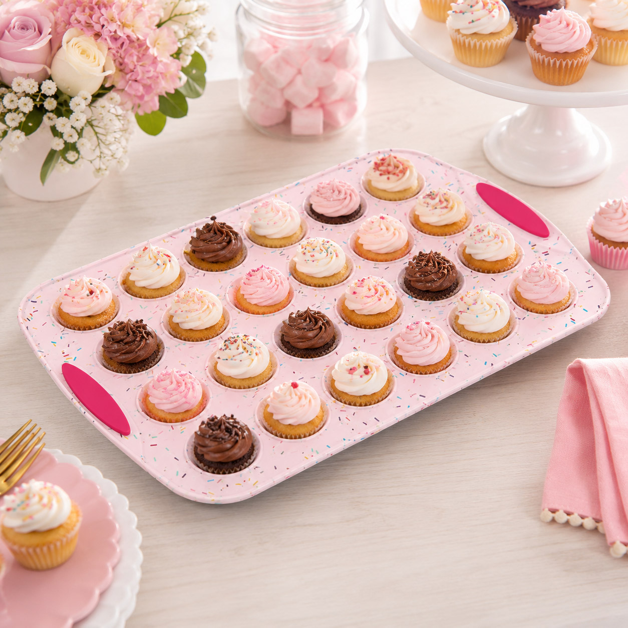 24 Cup Silicone Mini Muffin Pan